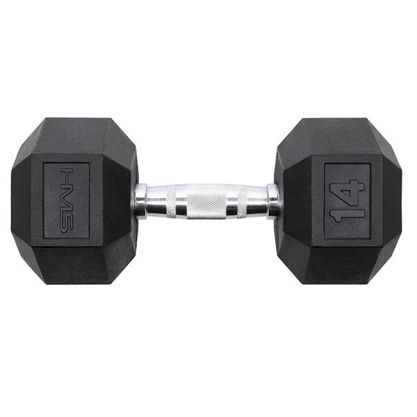 Heksagonalna gumirana bučica 14kg HMS HEX PRO