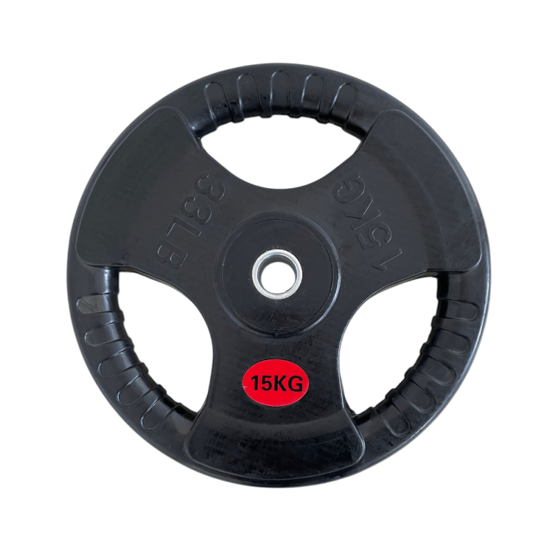 Uteg gumirani tri-grip 15kg 30mm Fight Line