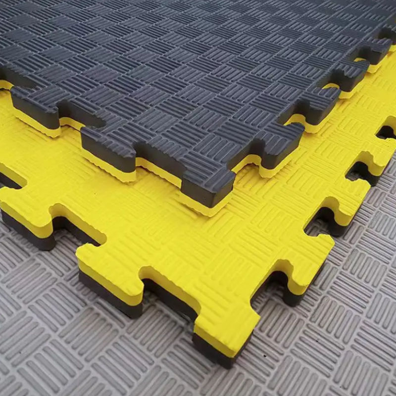 Tatami 100x100x2cm žuto-crni