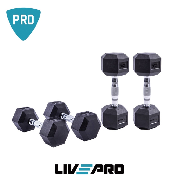 Heksagonalna gumirana bučica 15kg LivePRO